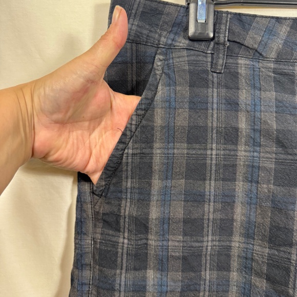 Gotcha Shorts Mens Size 38 Gray Plaid 100% Cotton Golf Hiking Pockets - Picture 5 of 10